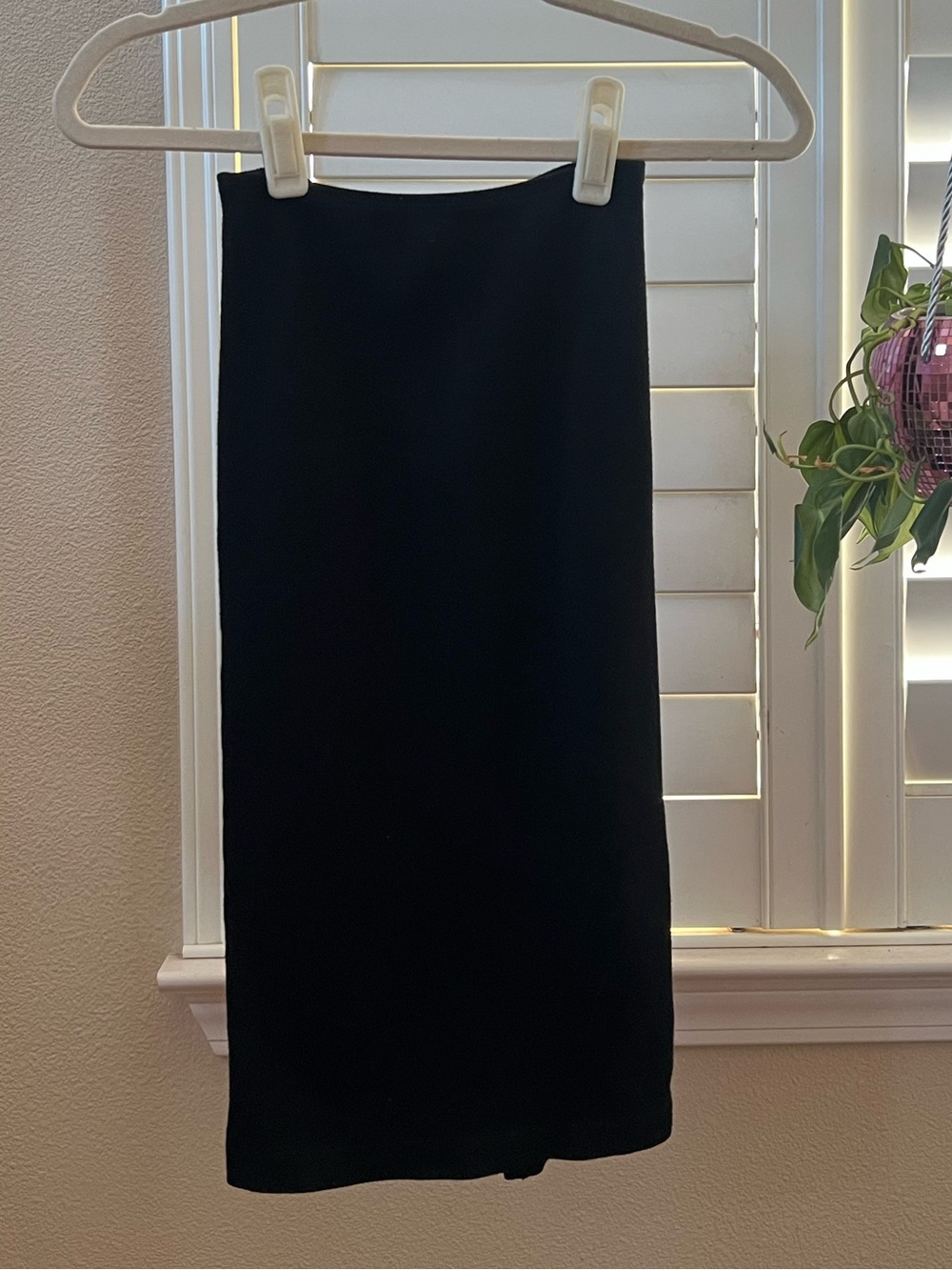 American Apparel Black Stretch Bodycon Midi Pencil Skirt XS 0